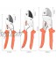EJKXIS SECATURES Professionnels Cisailles à élaguer avec des poignées ergonomiques Jardinage Ciseaux Ciseaux Bonsaï Cutters Jardinage Outils à la Main 1PC Color : S Size : 1