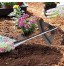 Asotagi Binette creuse en acier inoxydable Outil de jardinage Râteau de désherbage Plantation de légumes Maison Jardin Ferme