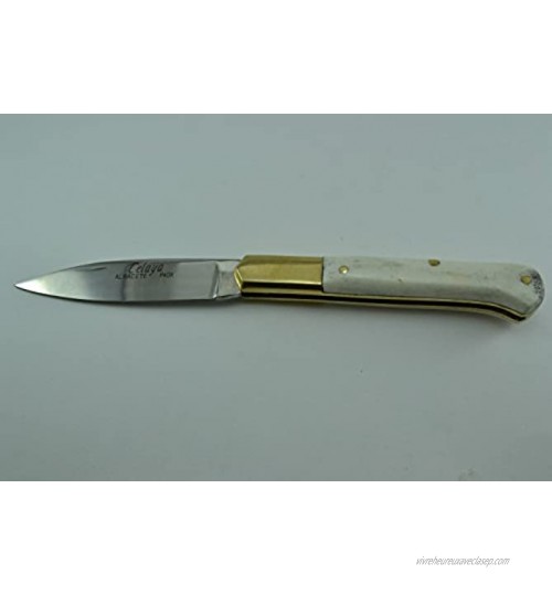 Couteau Celaya Cabritera Laiton Asta Cerf Poli 7 cm