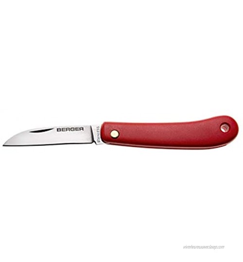 Couteau de fleuriste pliant Berger 3600 en acier inoxydable longueur de lame : 6,2 cm