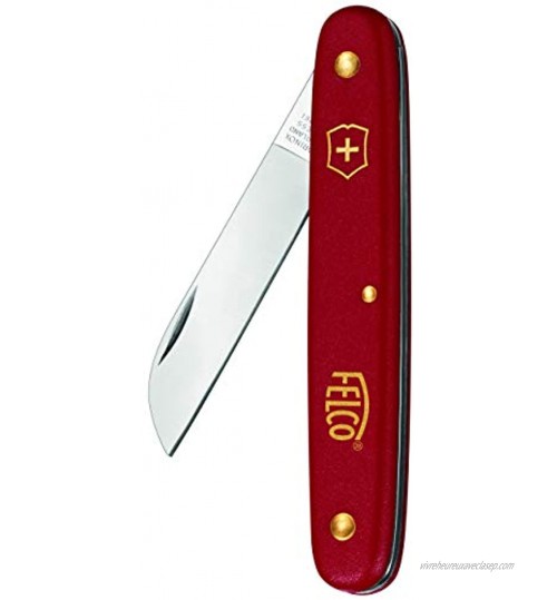 FELCO 11540106 Couteau à Manche en Nylon Tous usages Red 2,25-inches