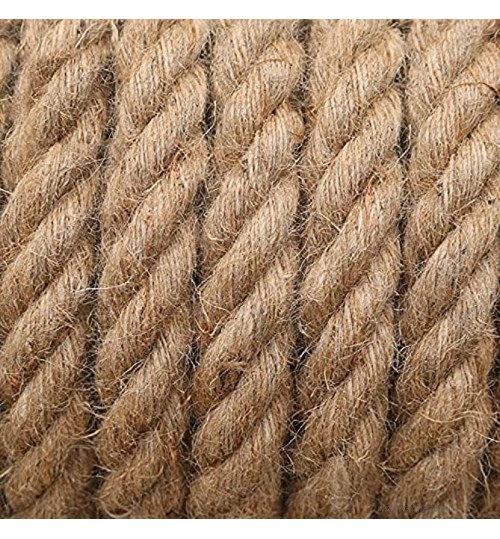 Corde de chanvre naturel de 26mm 10mm corde de jute épaisse pour l'artisanat escalade hamac post de grattage de chat remorqueur de guerre maisons en bois d'étanchéité décoration de jardin