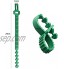 Joliy 12pcs Arbre Attaches Sangles en Plastique Flexible Réglable Durable Jardin Attaches De Câbles pour Support Arbuste Vigne Branche d'arbre Plante Vert 24cm