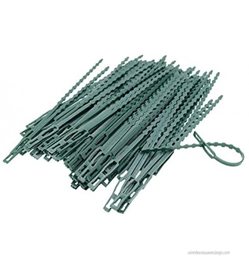 KINGLAKE 17,5 cm Pflanzenbinder Einstellbar 110 Stück Pflanzen Anbinder Kunststoff Schnellbinder für Pflanzen Unterstützung