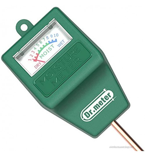 Dr.meter Soil Tester Capteur d'humidité hygromètre pour Jardin Ferme Plantes à Gazon intérieur et extérieur Aucune Batterie nécessaire
