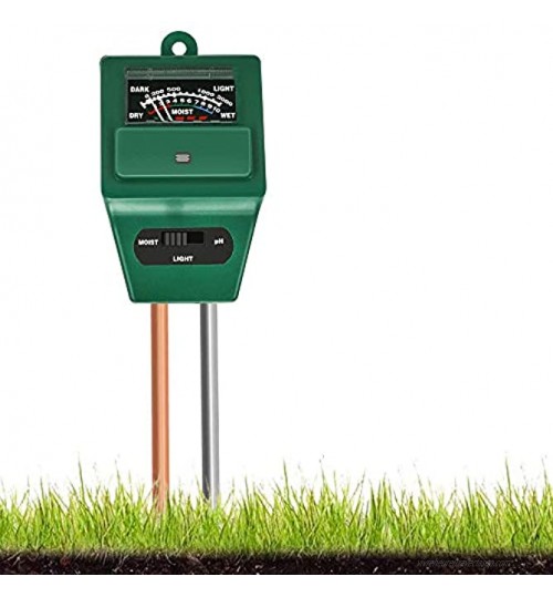 EasyULT Testeur de sol 3 en 1 Testeur de Mesure de L'acidité de l'humidité Lumière pH Soil Tester pour Plante Jardin Ferme Pelouse Intérieur et ExtérieurPas besoin de batterie