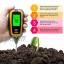 KETOTEK Testeur de Sol pH d'humidité Température Lumineuse 4 en 1 pH Metre de Sol Humidité Testeur Terre Electronique pour Jardin Plantes Jaune