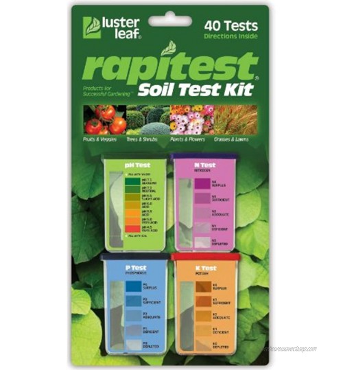 Luster Leaf 1601 Rapitest Kit de Test pour Le pH du Sol l'azote Le phosphore et la potasse