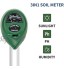 Misfox Testeur D'humidité du Sol 3-en-1 Kit D'outils DeJardinage Lumière PH Température pour L'entretien des Plantes
