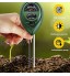 Testeur de pH du sol 3 en 1 Kit de test du pH du sol Testeur de sol avec compteur d'humidité Test de précision du sol Pour jardin intérieur et extérieur Pas besoin de piles Noir