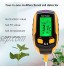 Testeur de pH numérique 4 en 1 Testeur d'humidité du sol de la lumière du pH de la température Kit d'outils de jardin Testeur d'humidité pour plantes Pour jardin pelouse ferme