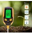 Testeur de pH numérique 4 en 1 Testeur d'humidité du sol de la lumière du pH de la température Kit d'outils de jardin Testeur d'humidité pour plantes Pour jardin pelouse ferme
