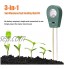 Testeur d'humidité 3 en 1 pour sol Testeur de pH Testeur de sol Capteur d'humidité du sol Pour fleurs de jardin Couleur : vert