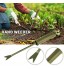 Désherbeur manuel en acier au carbone avec poignée ergonomique et poignée anti-courbure antidérapante pour jardin pelouse terres agricoles