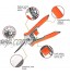 Brand – Eono 16.5cm Micro-Tip élagage Tondeuse à Feuilles cisailles Jardinage Main sécateur avec Acier Inoxydable Orange
