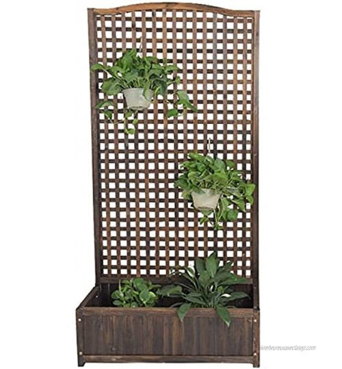 Extérieur Lit Surélevé de Jardin Jardinière en bois fleur sur pied lit de jardin surélevé avec treillis panneaux de treillis extérieurs étagère de jardinage verticale décorative pour l'escal