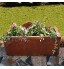 GABIO Jardinière Design Aspect Rouille 117 x 50 x 50 cm Pot de Fleurs Design avec Patine 117 x 50 x 50 cm