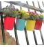 Outflower Pot jardinière en fer métal pour suspendre à des balcons et décoration du foyer Vert 10*10*15.5CM rouge
