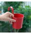 Outflower Pot jardinière en fer métal pour suspendre à des balcons et décoration du foyer Vert 10*10*15.5CM rouge