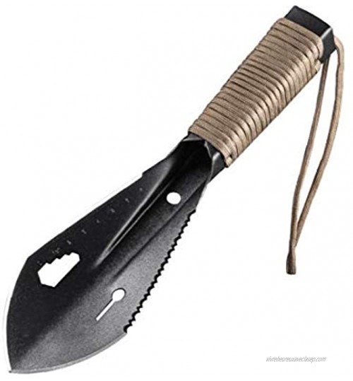 Mini Bêche Creuser d'outils à main Truelle en acier inoxydable Spade Pelle durable pour l'agriculture Jardinage Camping Noir