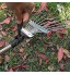 griffe de jardin ramasse feuilles rateau feuille Râteau à arbustes en métal léger pour pelouse réglable pour jardins parterres de fleurs puits de fenêtre et cour outil de jardinage profession