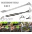 Râteau à gazon 2 en 1 en acier inoxydable pour bonsaï outils de jardinage pour racines spatule pince à épiler M25
