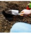 Jiechang Truelle de jardin Outils de désherbage à main avec poignée ergonomique en caoutchouc doux antidérapant pour planter la replantation le désherbage