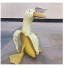 LIXSLT Figurine de canard banane pour décoration extérieure créative mignonne drôle et pelée cadeau d'anniversaire – 20 × 15 cm