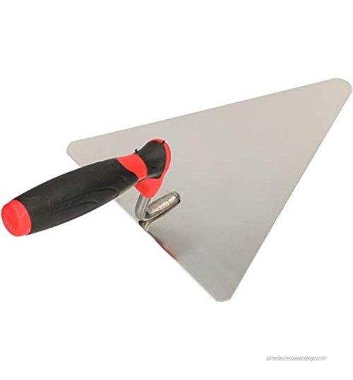 Truelle triangulaire en acier inoxydable KOTARBAU® 200 mm x 118 mm Avec poignée en plastique Indispensable pour les travaux de maçonnerie