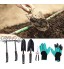 Ensemble d'outils de jardin Kit de jardinage robuste de 3 pièces comprenant des gants des sécateurs des pelles à creuser un râteau à main avec une poignée antidérapante caoutchoutée douce