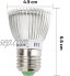 Ampoule LED CRONOS E27 18 pour cultiver des plantes 8W Durée de vie jusqu'à 50 000 heures Luminosité : 1440 lumens Haute efficacité Ergonomique 3 couleurs : rouge bleu blanc.