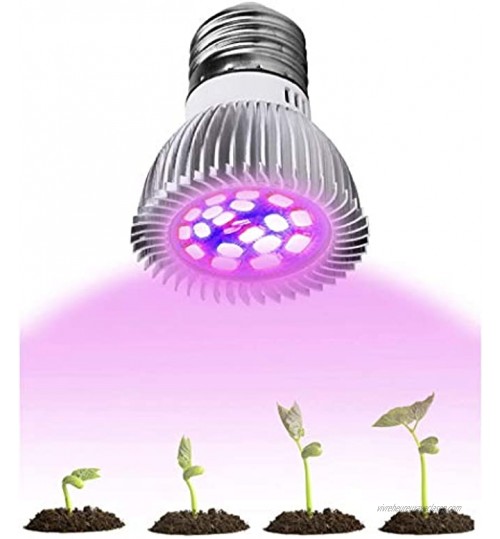 Ampoule LED CRONOS E27 18 pour cultiver des plantes 8W Durée de vie jusqu'à 50 000 heures Luminosité : 1440 lumens Haute efficacité Ergonomique 3 couleurs : rouge bleu blanc.