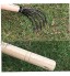 jambe de force pneumatique main Cultivateur sol Tiller Claw Outils de jardinage Rake 5 Prong en acier au carbone avec poignée en bois dur