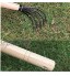 Main Cultivateur sol Tiller Claw Outils de jardinage Rake 5 broches en acier au carbone avec poignée en bois dur Finebrand
