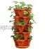 Planteur de plante verticale multicouche multicouche Verticale plante quatre pétales avec plateau pour fraises de légumes à la fraise avec jardin et balcons orange