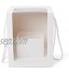 xinlianxin Boîte à fleurs carrée avec fenêtre transparente Boîte décorative pour fleuriste Sac transparent Cadeau de mariage Blanc L