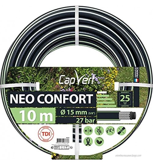 Cap Vert Tuyau d'arrosage Néo Confort Diamètre 19 mm Longueur 10 m