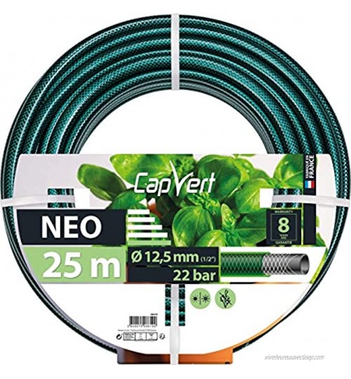 Cap Vert Tuyau d'arrosage Néo Diamètre 15 mm Longueur 50 m