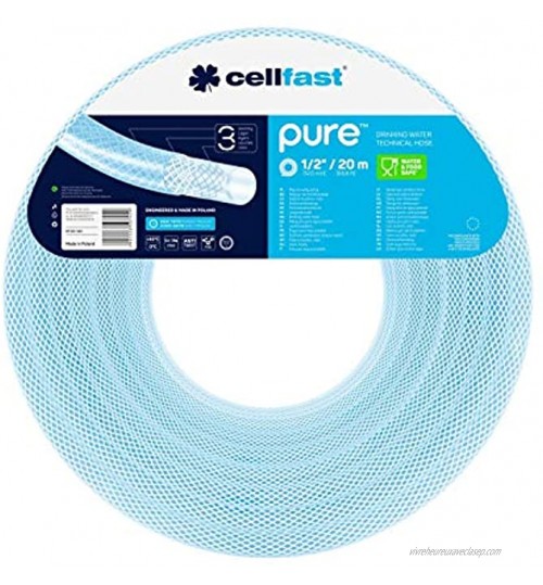 Cellfast Pure Tuyau d'arrosage Bleu 12,5 mm x 2,5 mm 20m