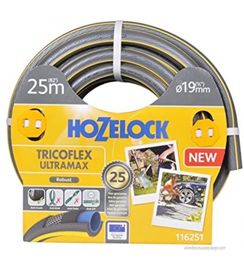 Hozelock 116251 Tuyau 25m diam 19mm Tricoflex Ultramax