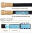 VINGO- Tuyau d'arrosage Tuyau Flexible Buse Multifonctions Raccord en Laiton Massif avec Noyau en Latex 3 Compartiments Tuyau rétractable pour 7,5 m Noir