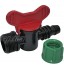 AERZETIX C48600 Lot de 2 robinets d'arrêt 16mm x 3 4'' pour tuyau d'arrosage pression 4 bars vanne filetage externe raccord adaptateur pour système d'irrigation goutte à goutte