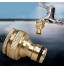 Tuyau de filetage Raccord de robinet – Expert Laiton Filetage connecteur Tuyau d'arrosage Raccord de robinet pour 3 4 à 1 2 robinet connecté avec de l'eau Tuyau
