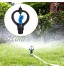 Mothinessto Arroseur d'eau de pelouse Pulvérisateur de pelouse Arroseur d'irrigation Arroseur de Jardin Tête de pulvérisation de Jardin Pelouse pour Jardin