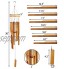 aFirst Carillon éolien d'extérieur en bambou avec 6 tubes pour décoration de jardin ou patio 76,2 cm