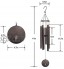 BLESSEDLAND Carillon à Vent Grand Ton Profond 41" 6 Tubes en Aluminium décoration extérieure pour Jardin Cour Patio et Maison veine cuivre