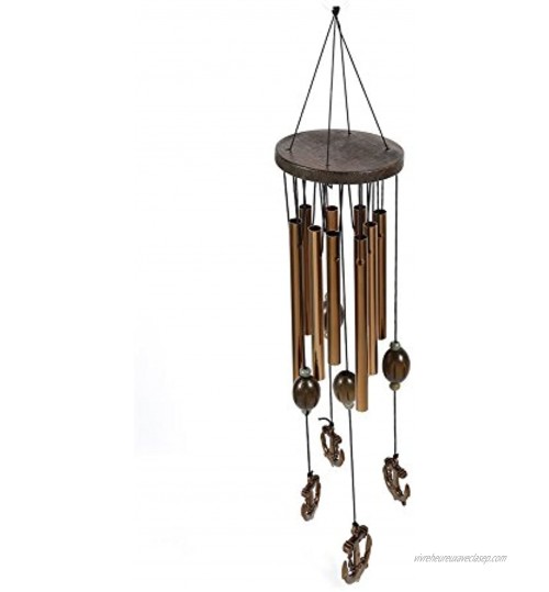 Carillon à vent en métal vintage à suspendre pour porte ou fenêtre Décoration romantique pour patio cour jardin maison allée