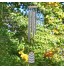 Colin-Design Petit carillon à vent en zigzag avec 6 tubes en aluminium et bois Cadeau idéal pour la maison le jardin la terrasse l'extérieur et l'intérieur
