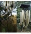 Inknows 1 grand carillon à vent en cuivre avec tubes en cuivre pour décoration d'extérieur de cour de jardin de la maison de la décoration