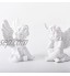 ange figurine ange decoration chérubin résine statue sculpture décoratif bébé ange figure jardin miniature blanc 2pcs